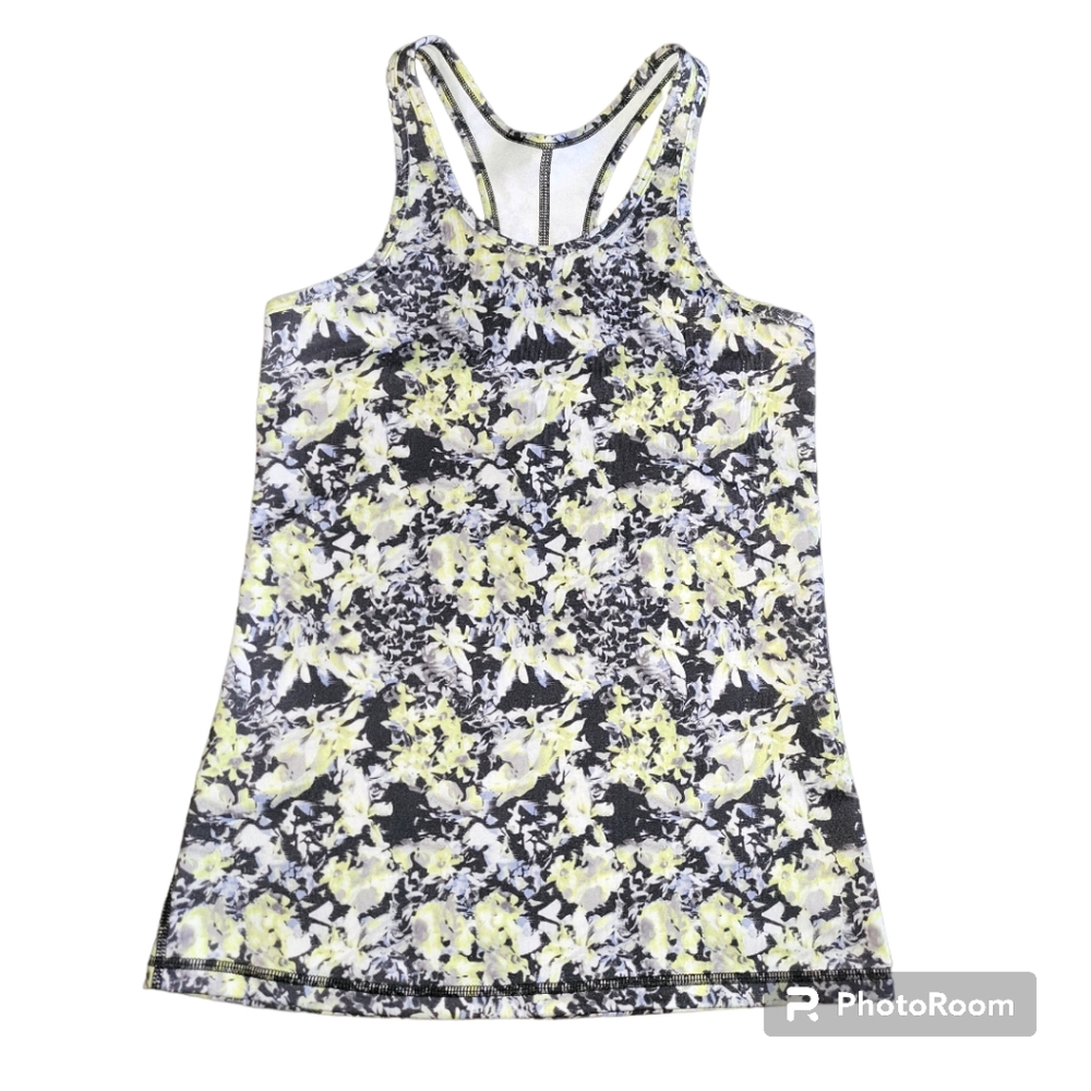 Lululemon Inspiration Tank II Sz: XS/Small in Black/ yellow, Good Used Condition